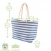 Large Striped Canvas Tote Beach Bag - By Nicola Spring