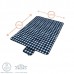 130cm x 168cm Blue Gingham Fleece Picnic Blanket - By Nicola Spring