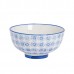 12cm Hand Printed China Rice Bowls - Pack of Six - By Nicola Spring