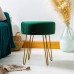 Round Velvet Hairpin Footstool - By Harbour Housewares