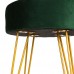 Round Velvet Hairpin Footstool - By Harbour Housewares