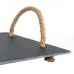 40cm x 20cm Slate Rope Handle Serving Platter - By Argon Tableware