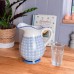 2.2L Navy Hand Printed China Water Jug - By Nicola Spring