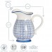 2.2L Navy Hand Printed China Water Jug - By Nicola Spring