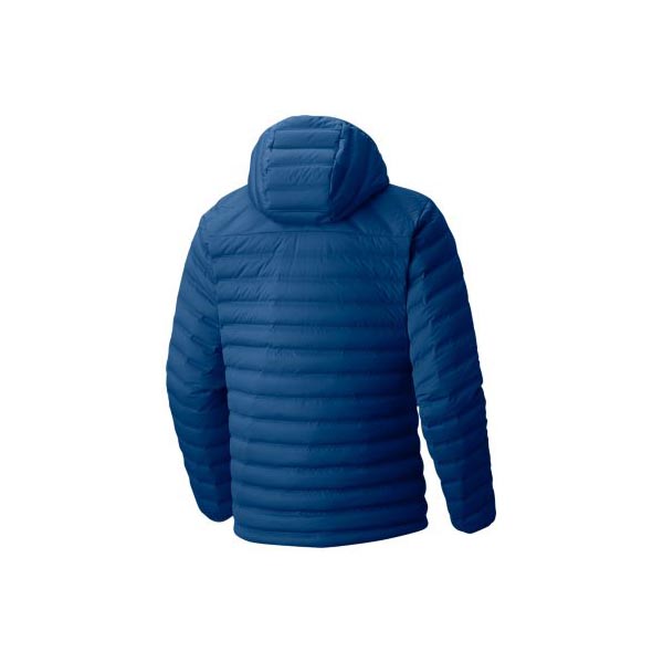 Men Mountain Hardwear StretchDown™ Hooded Jacket Nightfall Blue Outlet Online