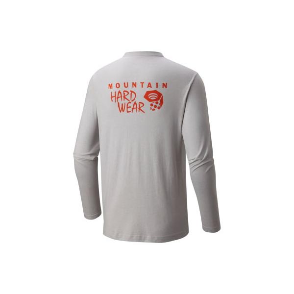 Men Mountain Hardwear MHW Logo Graphic Long Sleeve T Heather Grey Ice Outlet Online