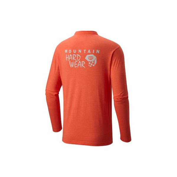 Men Mountain Hardwear MHW Logo Graphic Long Sleeve T Heather State Orange Outlet Online