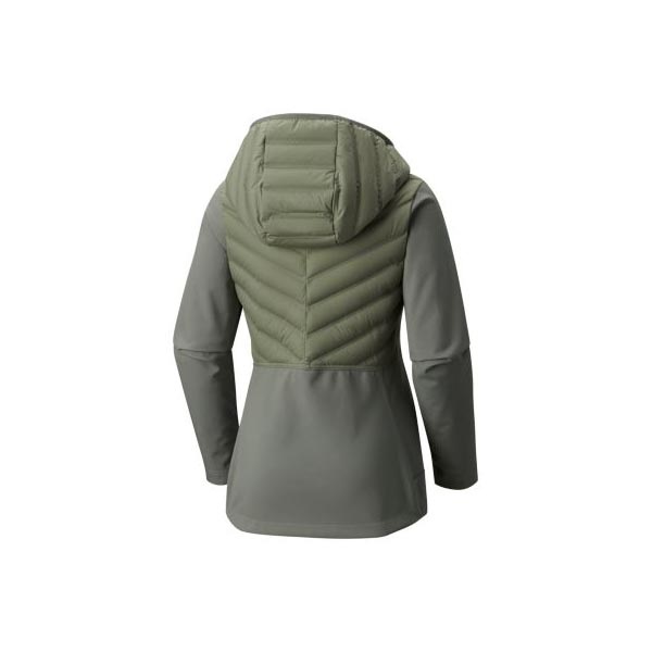 Women Mountain Hardwear StretchDown™ HD Hooded Jacket Green Fade Outlet Online