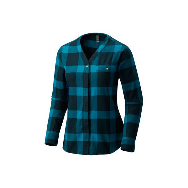 Women Mountain Hardwear Pt. Isabel™ Long Sleeve Shirt Blue Spruce Outlet Online